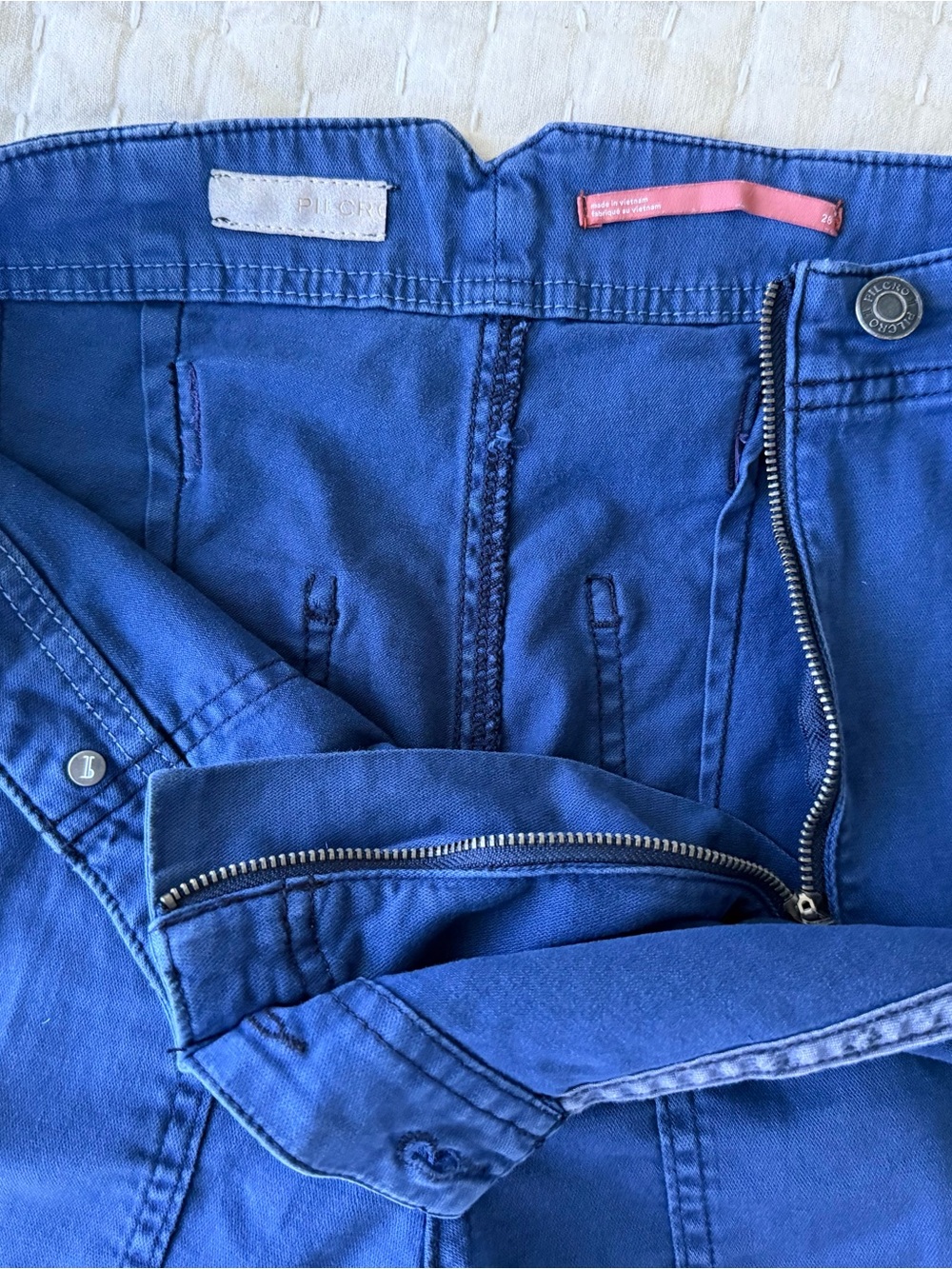Anthropologie Pilcro Navy Button-Front Sailor Lightweight Pants - Picture 5 of 5